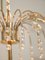 Lámpara de araña italiana vintage de cristal y metal dorado, años 80, Imagen 9
