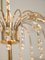 Vintage Italian Crystal and Gilt Metal Chandelier, 1980s, Image 9