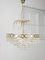 Vintage Italian Crystal and Gilt Metal Chandelier, 1980s, Image 1