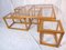 Wooden and Composable Glass Coffee Table, Set of 4, Image 5