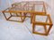 Wooden and Composable Glass Coffee Table, Set of 4 7