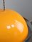 Italian Space Age Orange and Chrome Metal Pendant Lamp, 1970s, Image 9