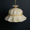 Lámpara colgante Bonnet vintage de cristal de Murano, Italia, años 70, Imagen 4