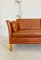 Dänisches Vintage Mid-Century 2,5-Sitzer Ledersofa in Cognac, Mogens Hansen zugeschrieben 12