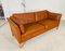 Dänisches Vintage Mid-Century 2,5-Sitzer Ledersofa in Cognac, Mogens Hansen zugeschrieben 3