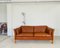 Dänisches Vintage Mid-Century 2,5-Sitzer Ledersofa in Cognac, Mogens Hansen zugeschrieben 1