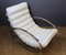 Chrome and White Leather Rocking Armchair, 1980s 11