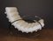 Chrome and White Leather Rocking Armchair, 1980s, Image 2