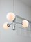 Vintage Italian Chrome and Opaline Sputnik Chandelier, 1970s, Image 2