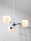 Vintage Italian Chrome and Opaline Sputnik Chandelier, 1970s, Image 2