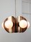 Vintage Italian Copper and Opaline Chandelier, 1970s 3