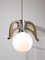 Mid-Century Scandinavian Chrome & Opaline Pendant Lamp, 1960s 8