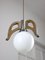 Mid-Century Scandinavian Chrome & Opaline Pendant Lamp, 1960s 9