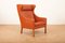 Model 2204 Wingback Armchair in Wood and Leather by Børge Mogensen for Frederica, 1963 3