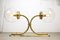 Large Mid-Century Italian Brass Wall or Ceiling Lamp, 1960s 9