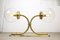 Large Mid-Century Italian Brass Wall or Ceiling Lamp, 1960s, Image 9