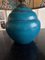 Blue Enameled Ceramic Lamp, 1970s 4