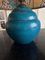 Blue Enameled Ceramic Lamp, 1970s, Image 4
