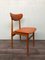 Italian Scandinavian Style Dining Chair in Beech and Skai, 1950s, Image 11