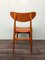 Italian Scandinavian Style Dining Chair in Beech and Skai, 1950s 8