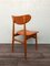 Italian Scandinavian Style Dining Chair in Beech and Skai, 1950s, Image 9