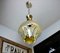 Italienische Gelbe Kunstglas Hängelampe im Stil von Mazzega 1960er 2