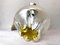 Italian Yellow Art Glass Hanging Lamp in style of Mazzega 1960s 6