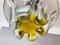 Italienische Gelbe Kunstglas Hängelampe im Stil von Mazzega 1960er 8