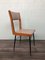 Italienischer Vintage Stuhl aus Metall, Holz & Skai, 1960er 1