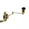 Vintage Brass Wall Light with Foldable Arms, Sweden, 1970s 3