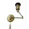 Vintage Brass Wall Light with Foldable Arms, Sweden, 1970s 4