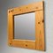 Modernist Square Pinewood Mirror, Sweden, 1970s 2