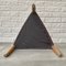 Mid-Century Scandinavian Triangular Stool in Oak and Leather, Sweden, 1960s 8