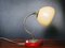 Small Mid-Century Modern Table Lamp with Cream Opaine Lampshade, 1940s, Image 3