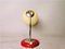 Small Mid-Century Modern Table Lamp with Cream Opaine Lampshade, 1940s, Image 8