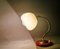 Small Mid-Century Modern Table Lamp with Cream Opaine Lampshade, 1940s 6