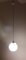 Kleine Deckenlampe mit gemustertem weißem Glasschirm mit weißer Kunststoffhalterung, 1970er 3