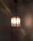 Lampada da soffitto piccola a forma di lanterna con montatura in ottone e paralume in vetro giallo, anni '60, Immagine 5