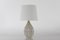 Modern Danish Pumpkin Shape with Creme Coloured Glaze Ceramic Table Lamp by Laurine, 1960s 1