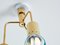 Thick Murano Glass and Brass Chandelier by Flavio Poli for Seguso, 1950s 2