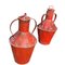 19th Century Spanish Olive Oil Metal Jugs, Set of 2 1