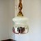 Lámpara colgante Art Glass de madera morada en estilo de Mazzega, años 60, Imagen 1
