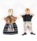 Kasper Theater Wooden Finger Puppets, 1900s, Set of 2 1