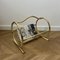 Mid-Century Modern Gilt Magazine Rack, 1970s 2