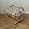 Mid-Century Modern Gilt Magazine Rack, 1970s 3