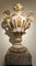 Vases Urne Louis XIV Anciens en Laque et Doré, Italie, Set de 2 3
