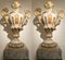 Vases Urne Louis XIV Anciens en Laque et Doré, Italie, Set de 2 1