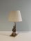 Bronze Buddha Table Lamp with Oval Lampshade, 1960s-1970s, Image 2