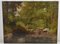 Artista della scuola Barbizon, Francia, Stream in the Woods, Olio su tela, 1892, Incorniciato, Immagine 1