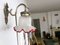 Mid-Century Portuguese Frosted Glass Tulip Wall Sconce Lamp, Image 4